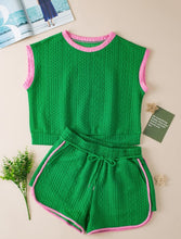 Load image into Gallery viewer, Pink &amp; Green Short set
